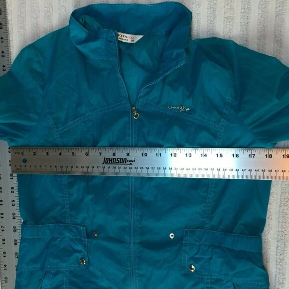 Lancetti Golf Milano Jacket Womens Lightweight Athletic Size 90-165 Blue Zip Up - Picture 6 of 8